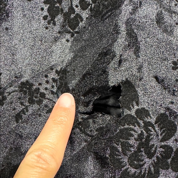 Vintage Gunne Sax Jessica McClintock Black Floral Velvet Size 7/8 - Picture 12 of 12